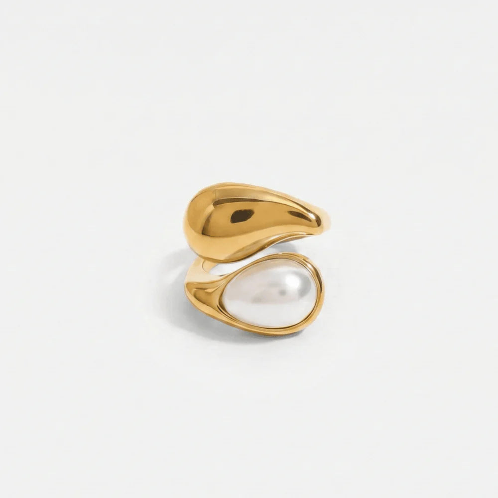 Anillo 18k - Gota y Perla
