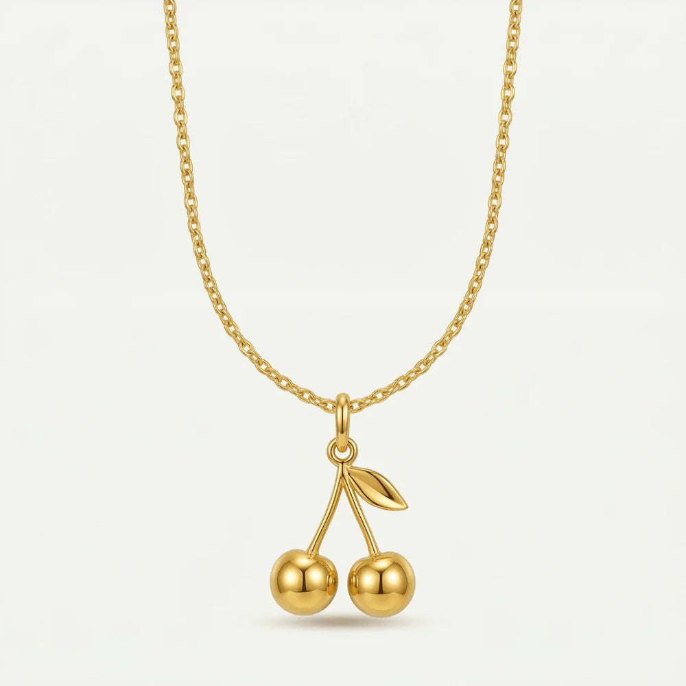 Collar 18k - Cerezas