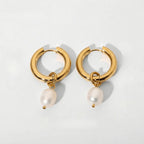 Pendientes 18k - Perla