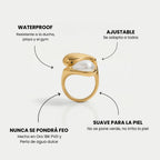 Anillo 18k - Gota y Perla