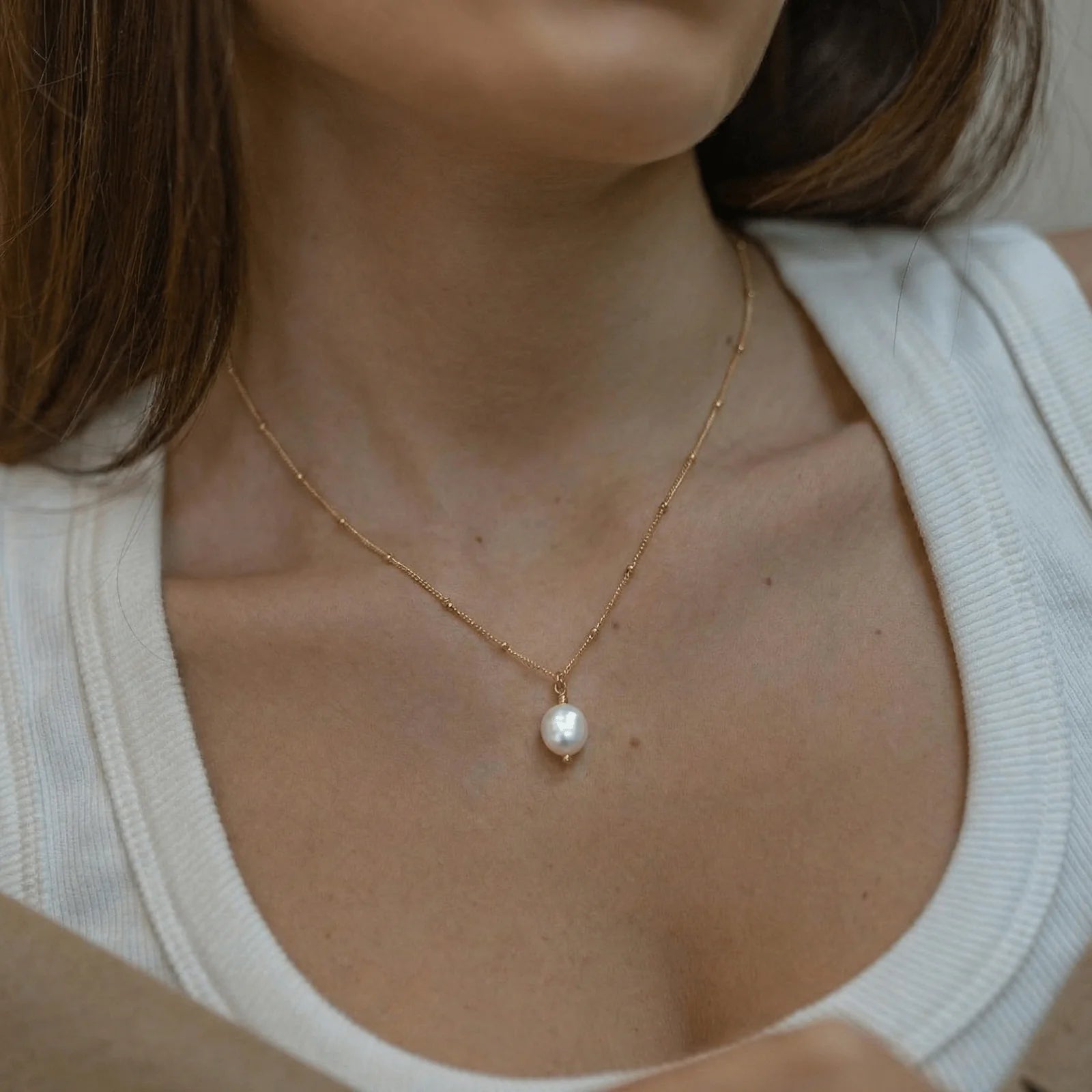 Collar 18k - Perla Mediterráneo