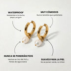 Pendientes 18k - Perla