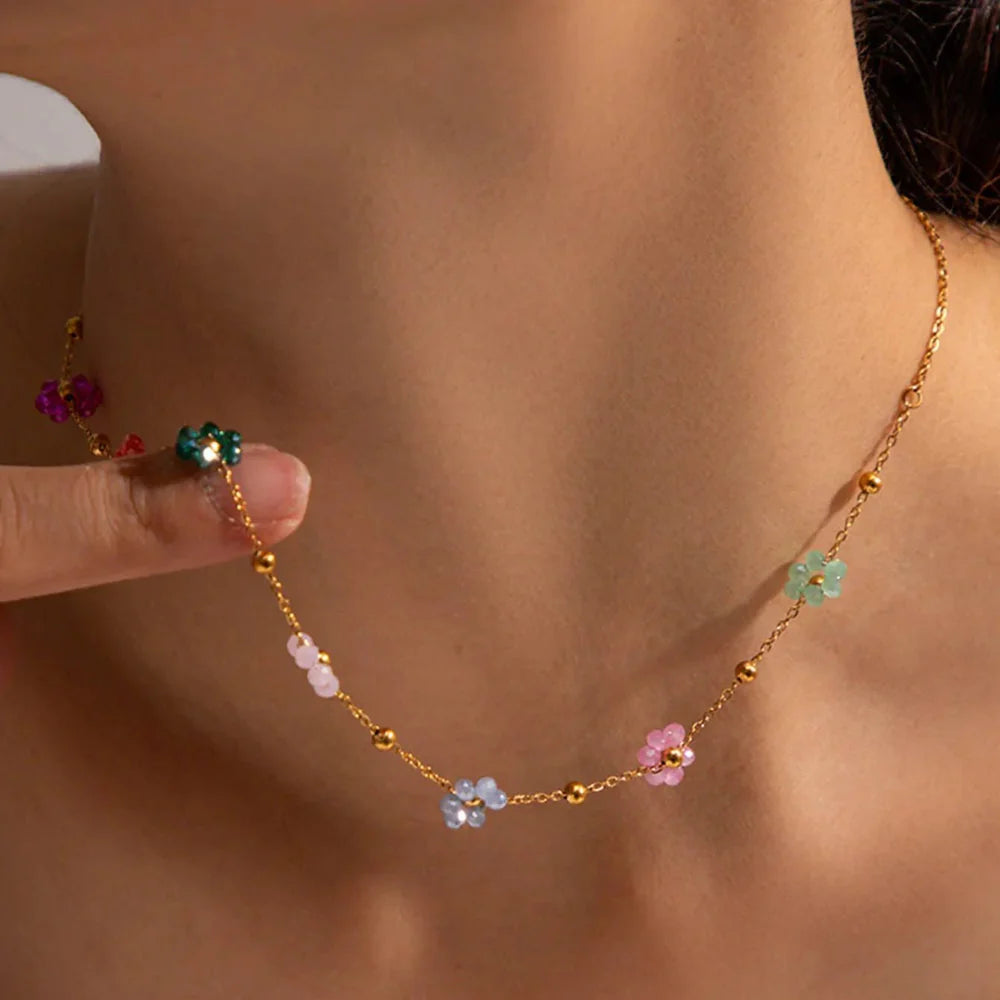 Collar 18k - Floral