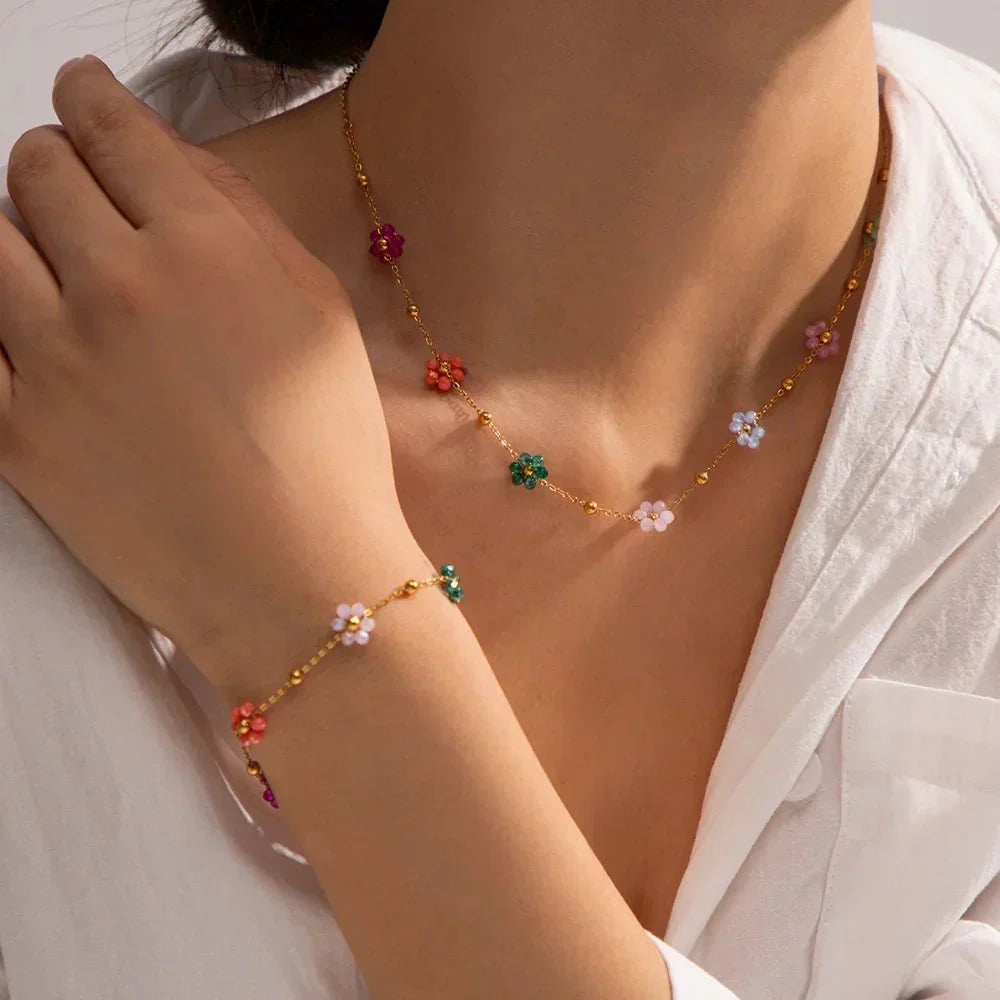 Collar 18k - Floral