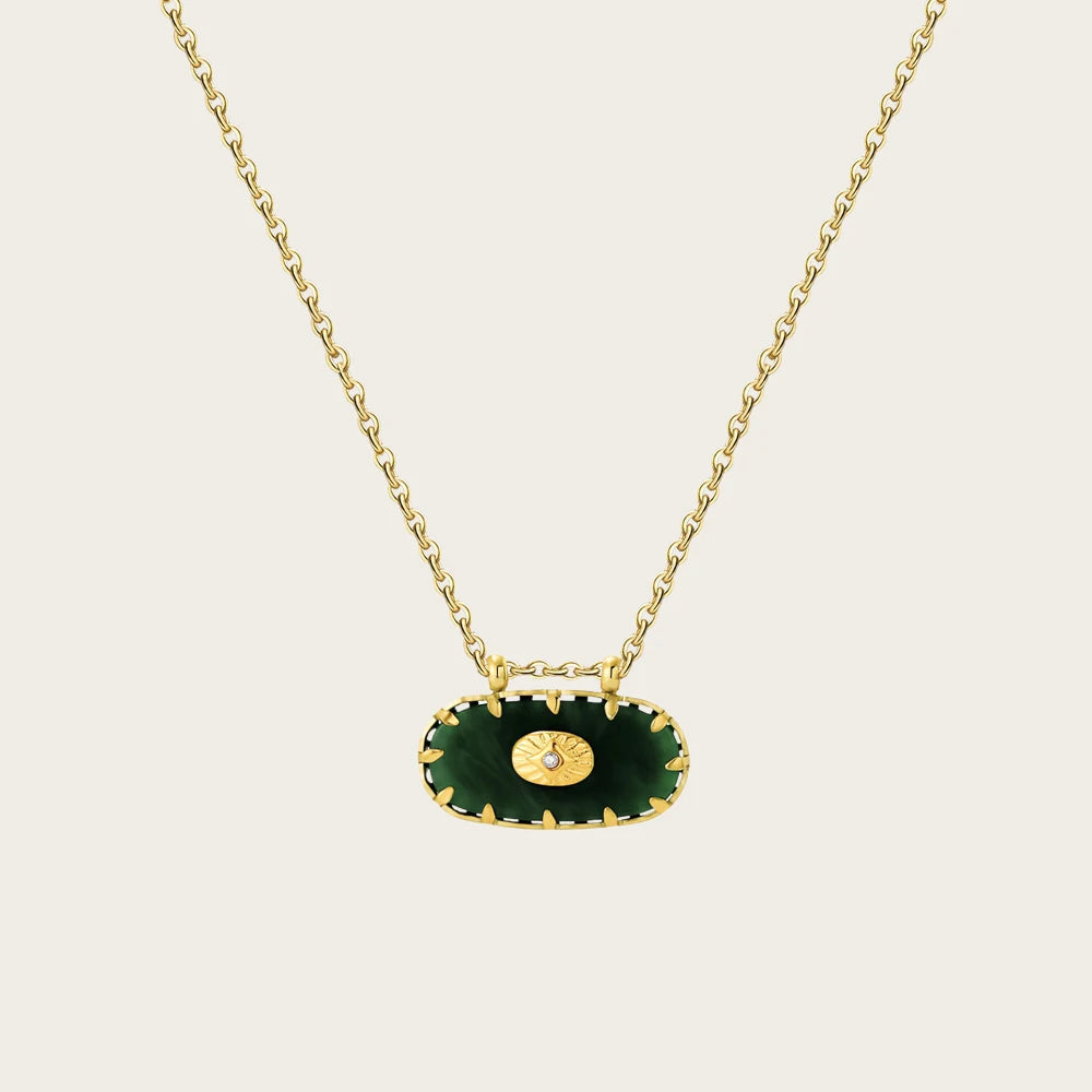 Collar 18k - Piedra natural