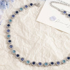 Collar plata - Azul