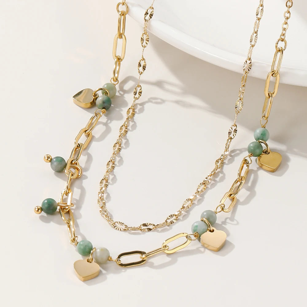 Collar doble 18K