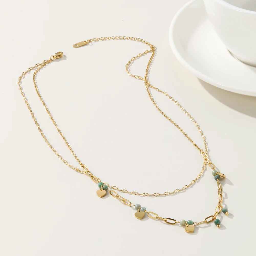 Collar doble 18K