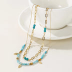 Collar 18K - Piedras azules