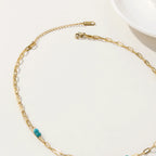 Collar 18K - Piedras azules
