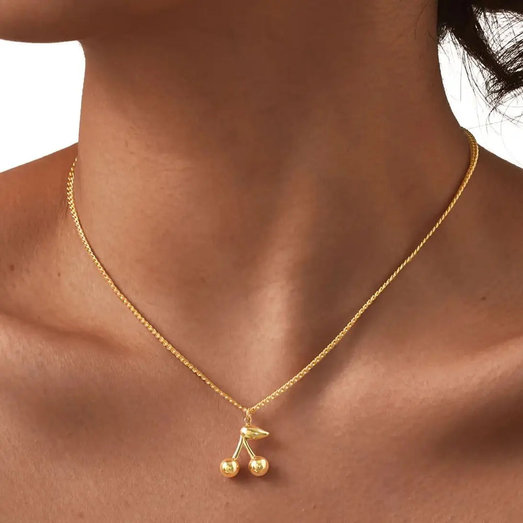 Collar 18k - Cerezas