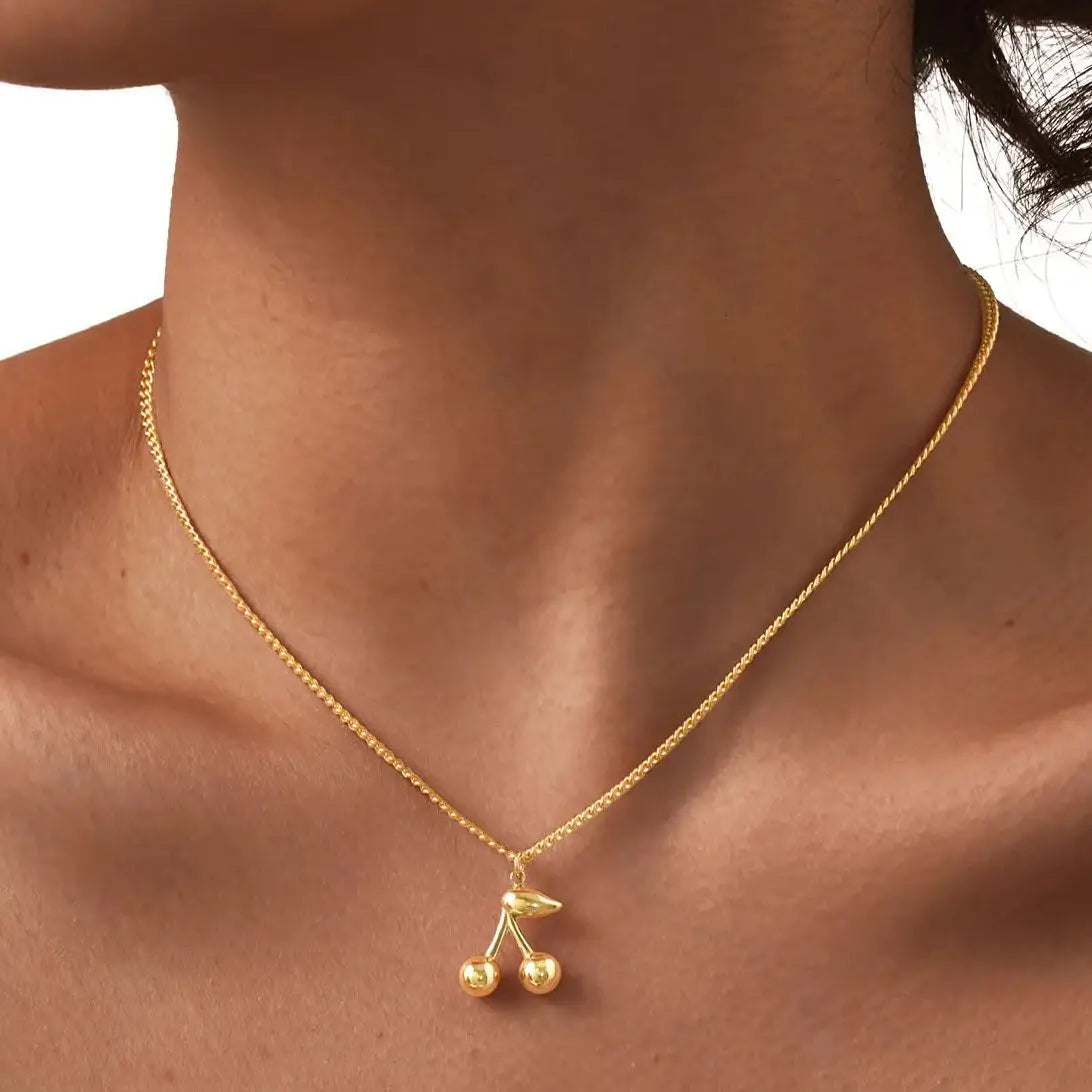 Collar 18k - Cerezas