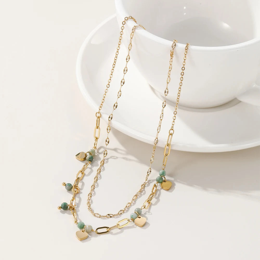 Collar doble 18K