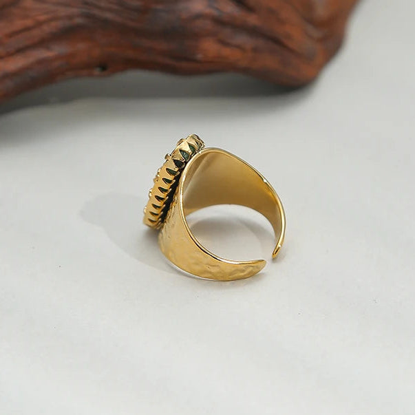 Anillo 18k -  Piedra natural