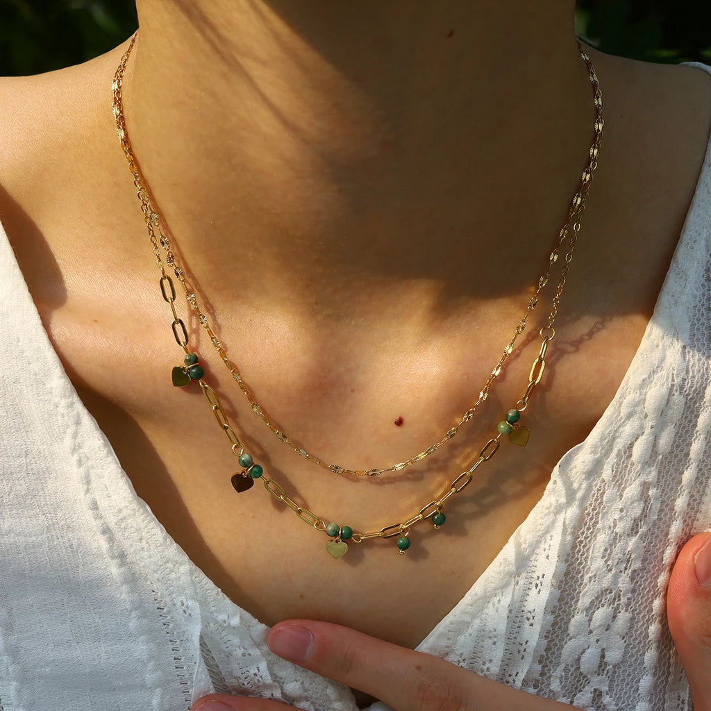 Collar doble 18K