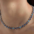 Collar plata - Azul