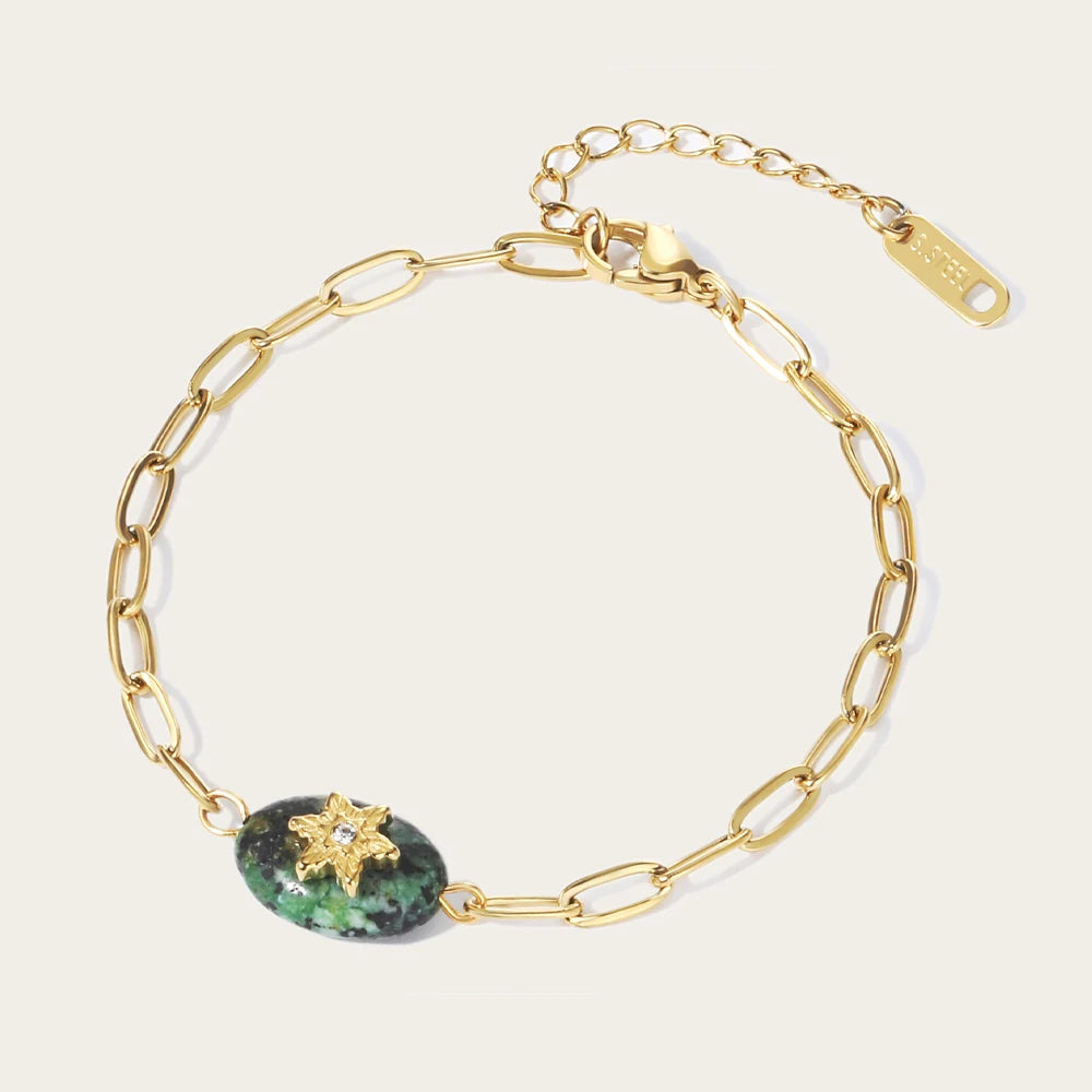 Pulsera 18k - Piedra natural