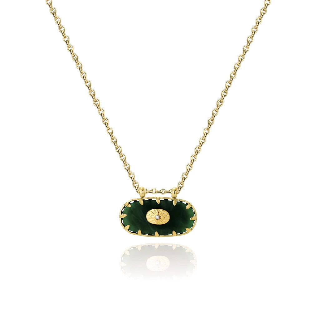 Collar 18k - Piedra natural