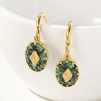 Pendientes 18k - Piedra natural
