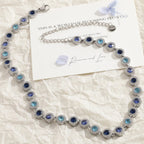 Collar plata - Azul