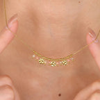 Collar 18K - Piedra rosa