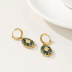 Pendientes 18k - Piedra natural