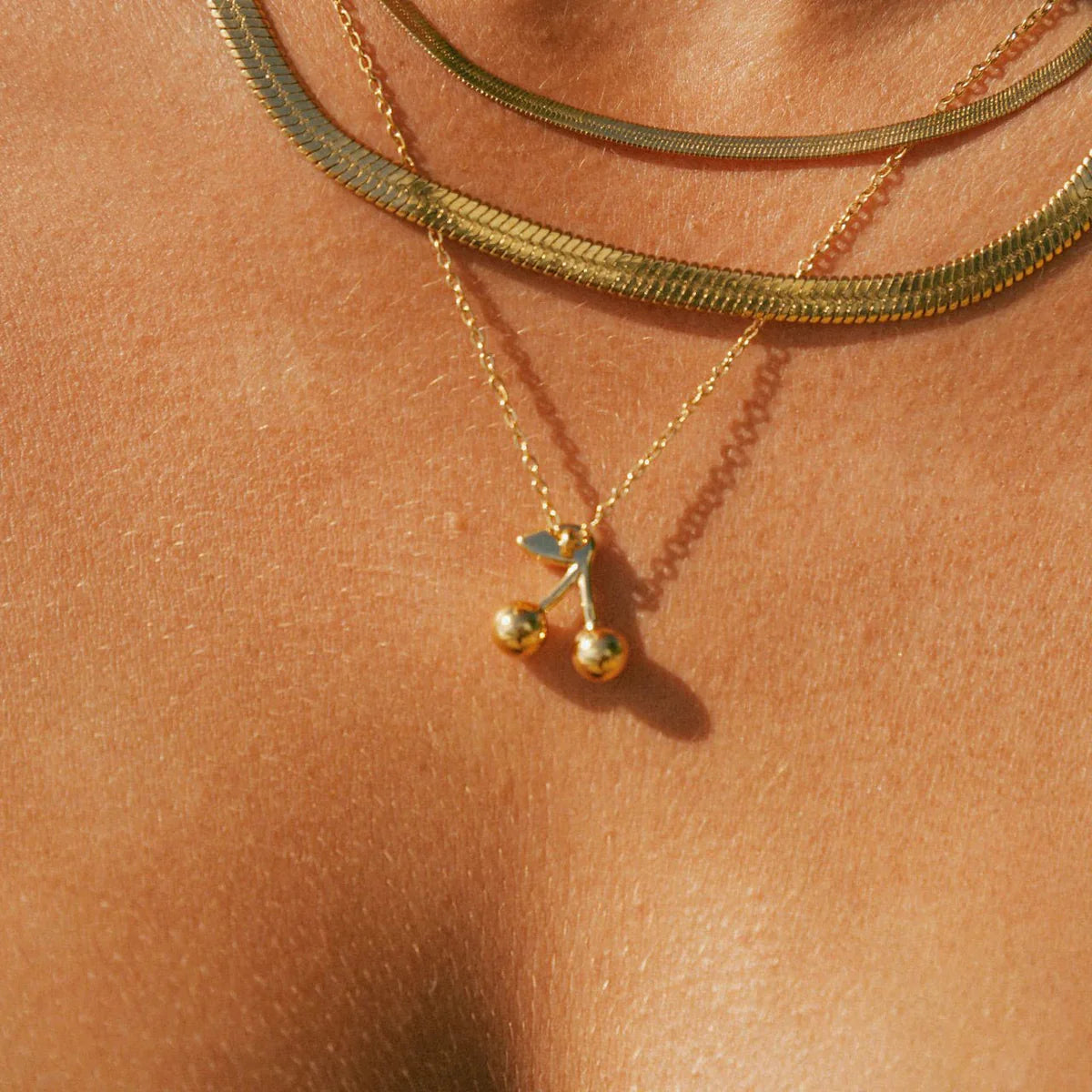 Collar 18k - Cerezas
